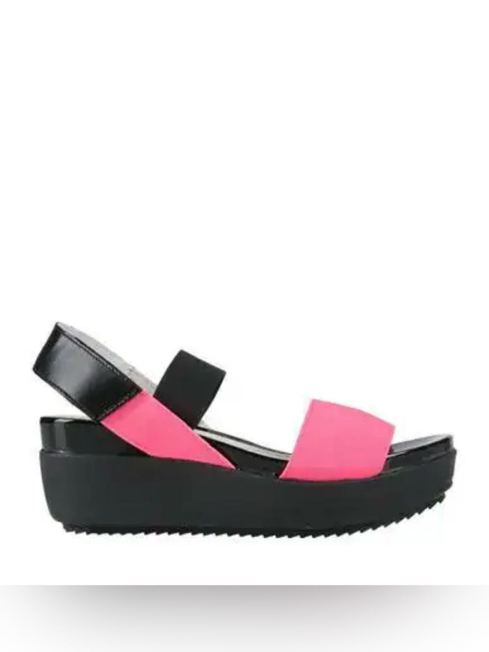 Skin Black and Hot Pink Platform Sandals